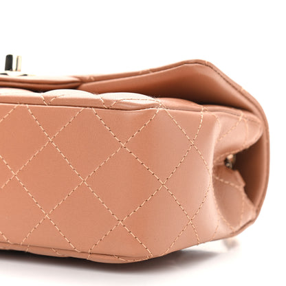 Chanel Lambskin Quilted Mini Rectangular Flap Brown 8 of 10