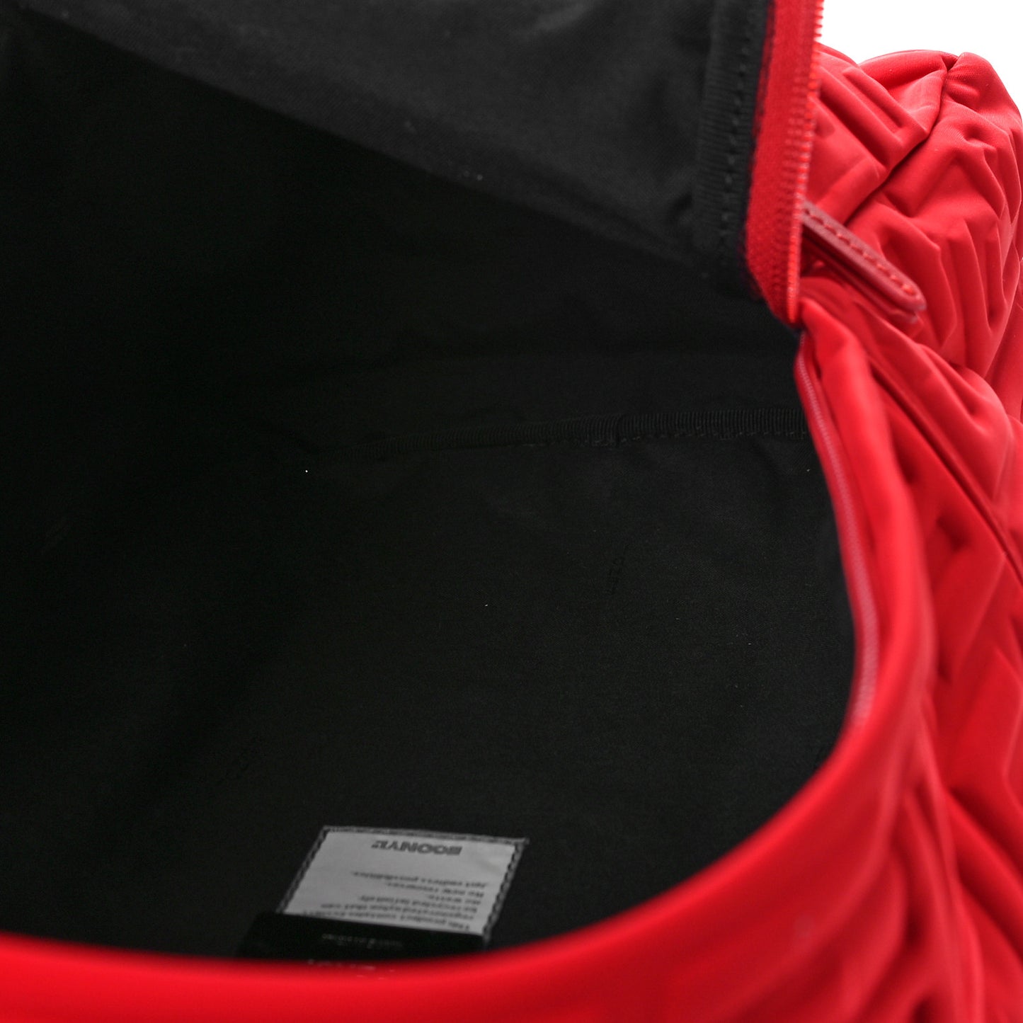 Econyl Nylon Lycra Vitello Seta FF Embossed Kids Backpack Rosso Cardinale