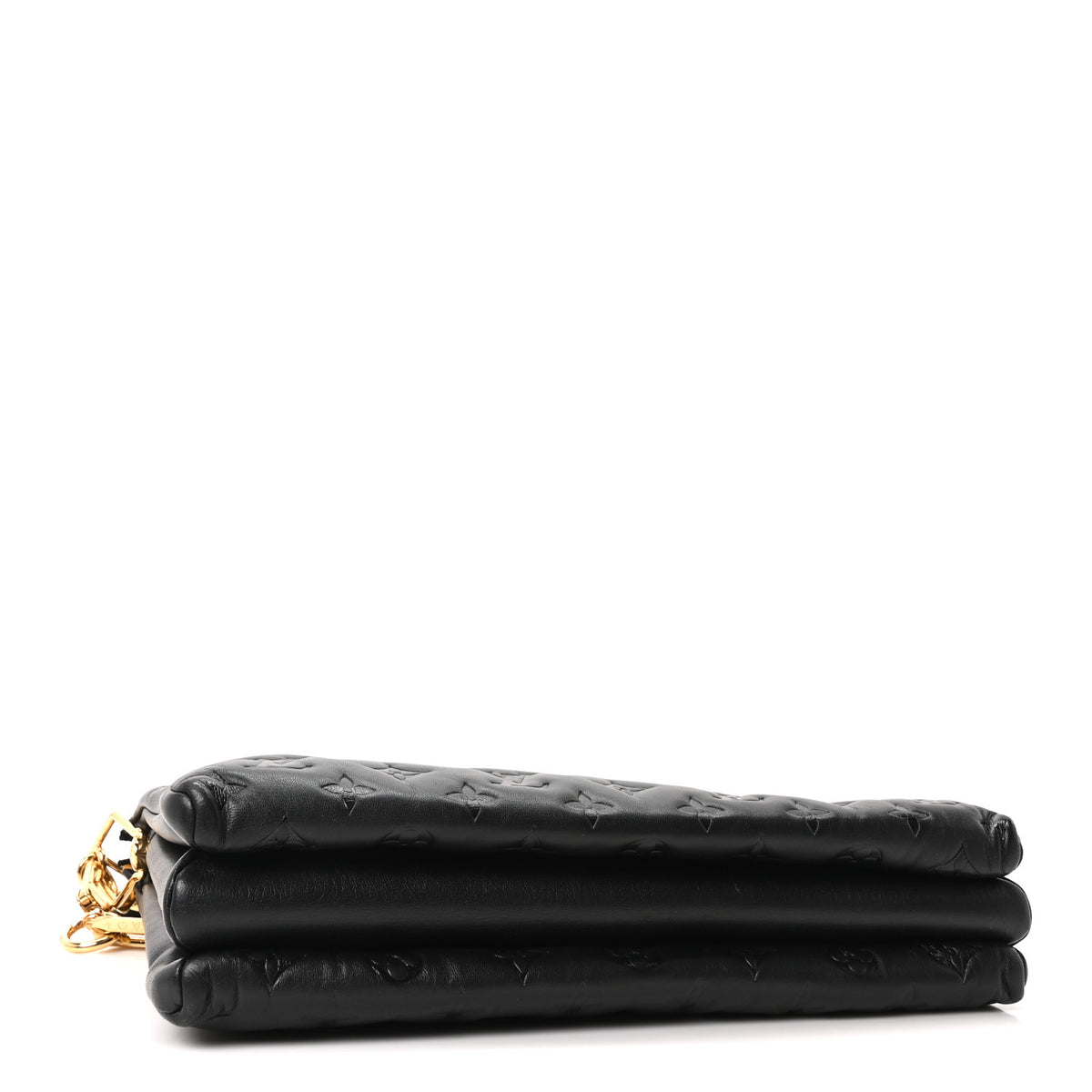 Lambskin Embossed Monogram Coussin MM Black