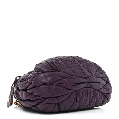 Miu Miu Nappa Matelasse Lux Coffer Bag Purple 4 of 9
