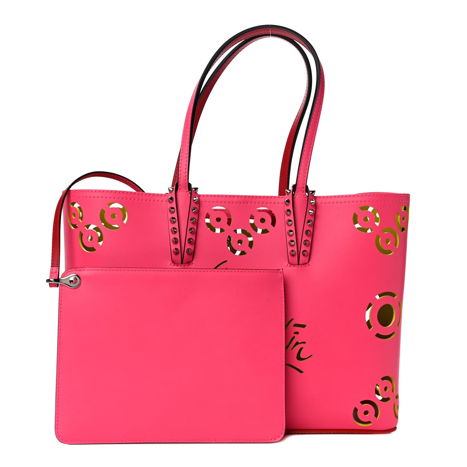 Christian Louboutin Calfskin Loubinthesky Perforated Cabata Tote Fiesta 1 of 10