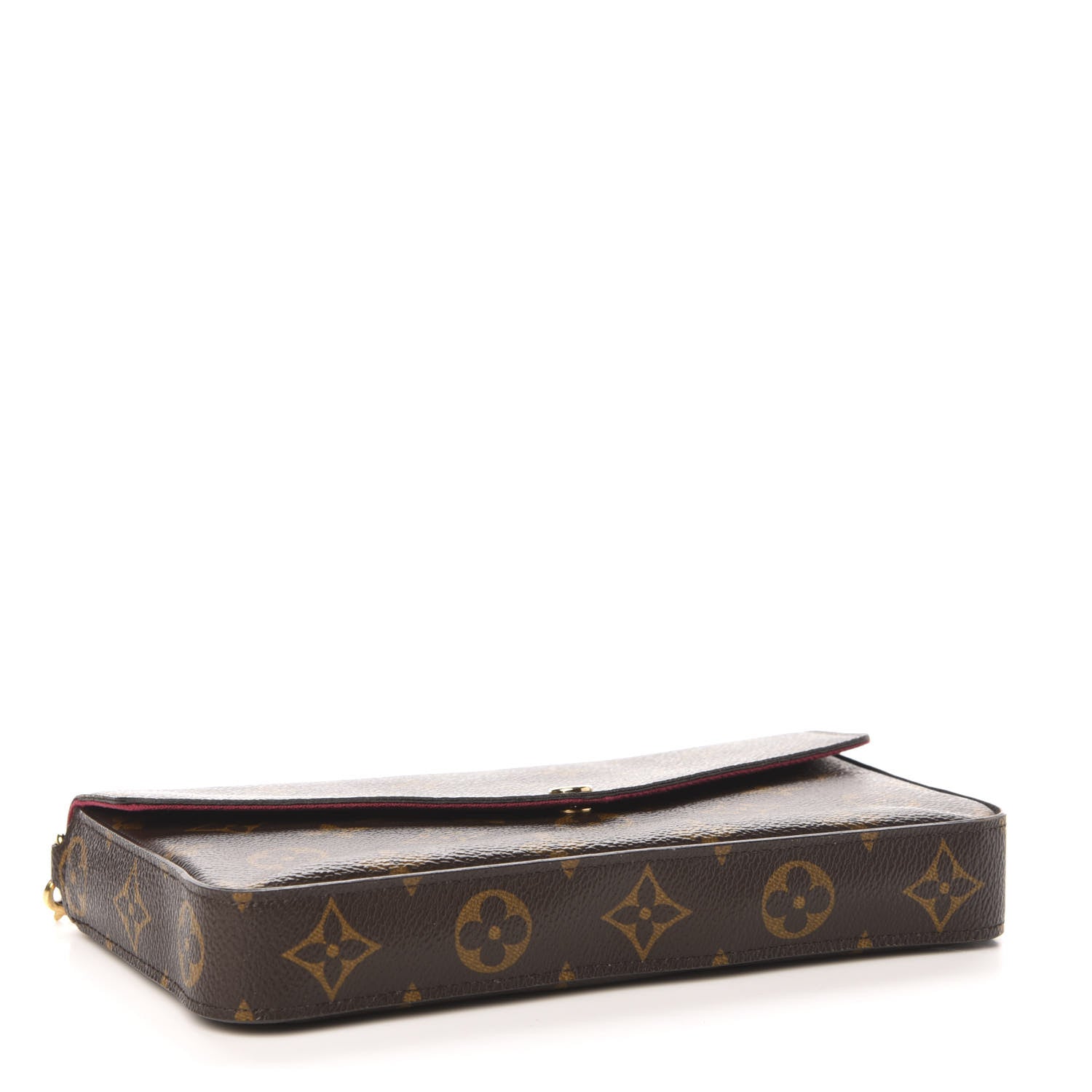 Louis Vuitton Monogram Pochette Felicie Chain Wallet Fuchsia 4 of 14