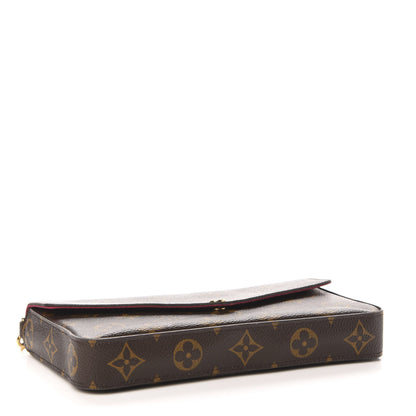 Louis Vuitton Monogram Pochette Felicie Chain Wallet Fuchsia 4 of 14