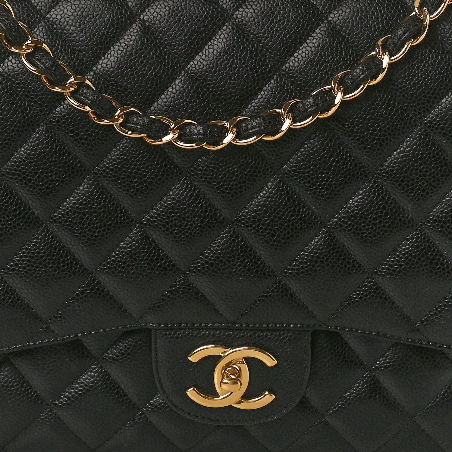 Chanel Caviar Quilted Maxi Double Flap Black 8 of 11