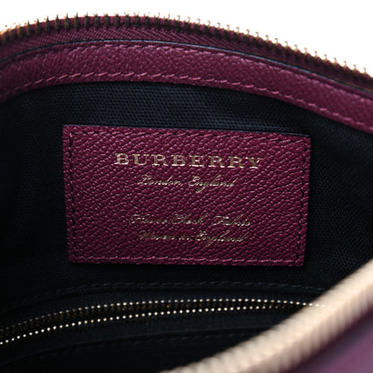 Burberry Soft Grain Calfskin House Check Small Helmsley Crossbody Dark Plum 11 of 11