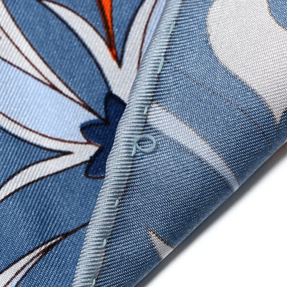 Hermes Silk L’Ivresse de L’Infini Scarf 90 Bleu Capucine 6 of 7