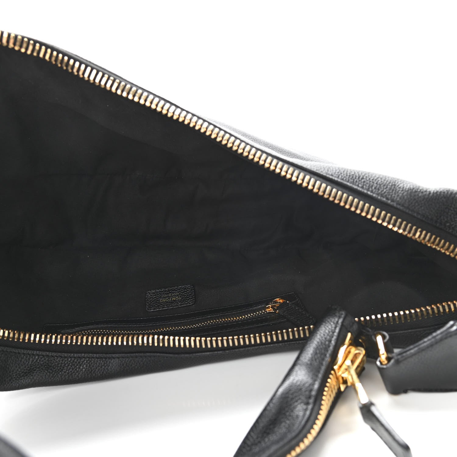 Tom Ford Grained Calfskin Zip Hobo Black 6 of 9