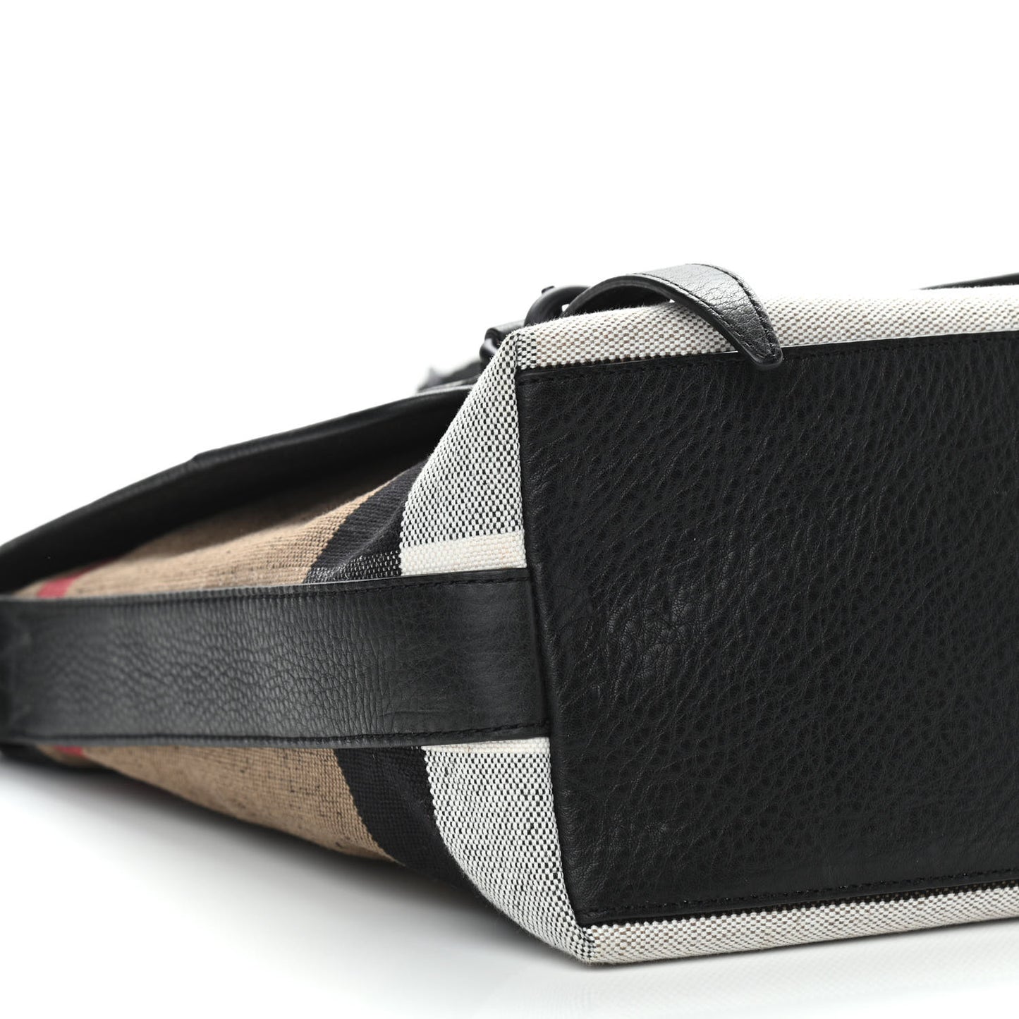 Brit Canvas Mega Check Grainy Calfskin Messenger Bag