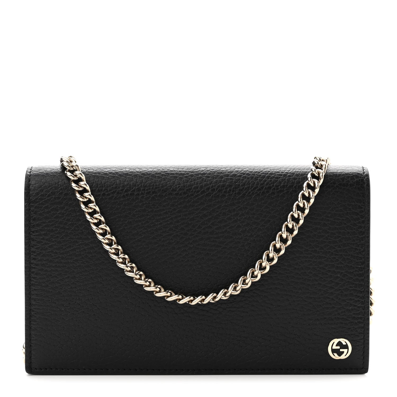 Gucci Dollar Calfskin Medium Betty Chain Wallet Black 1 of 10