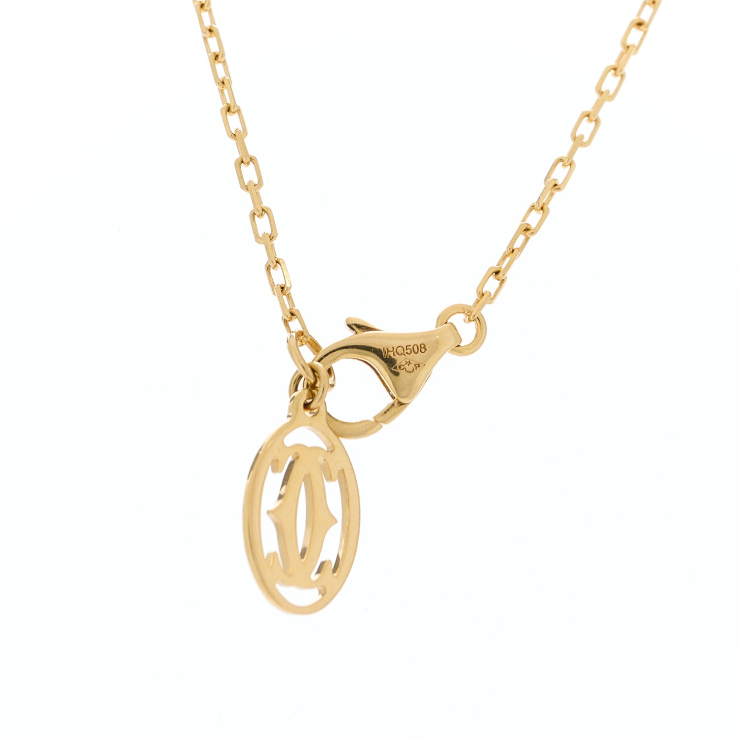 Cartier 18K Yellow Gold Diamond LM D'Amour Pendant Necklace 5 of 5