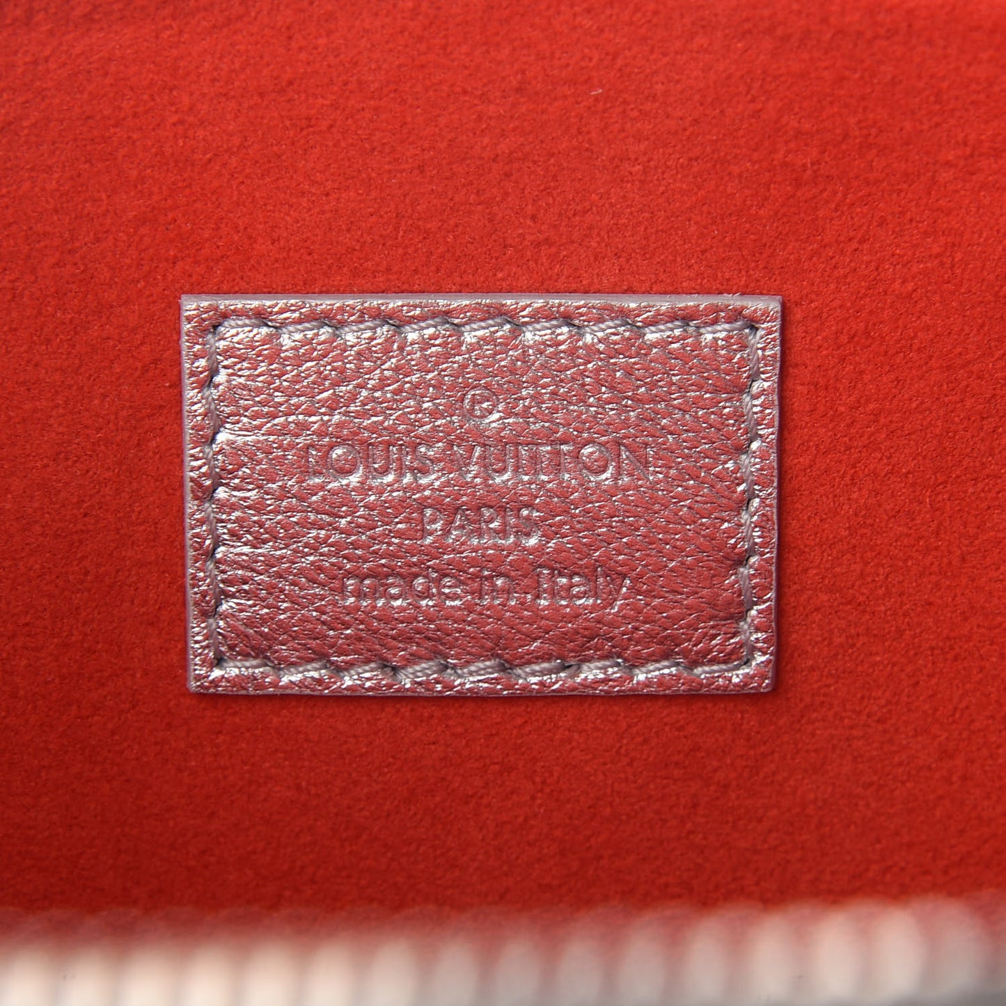 Metallic Lambskin Embossed Monogram Coussin PM Silver