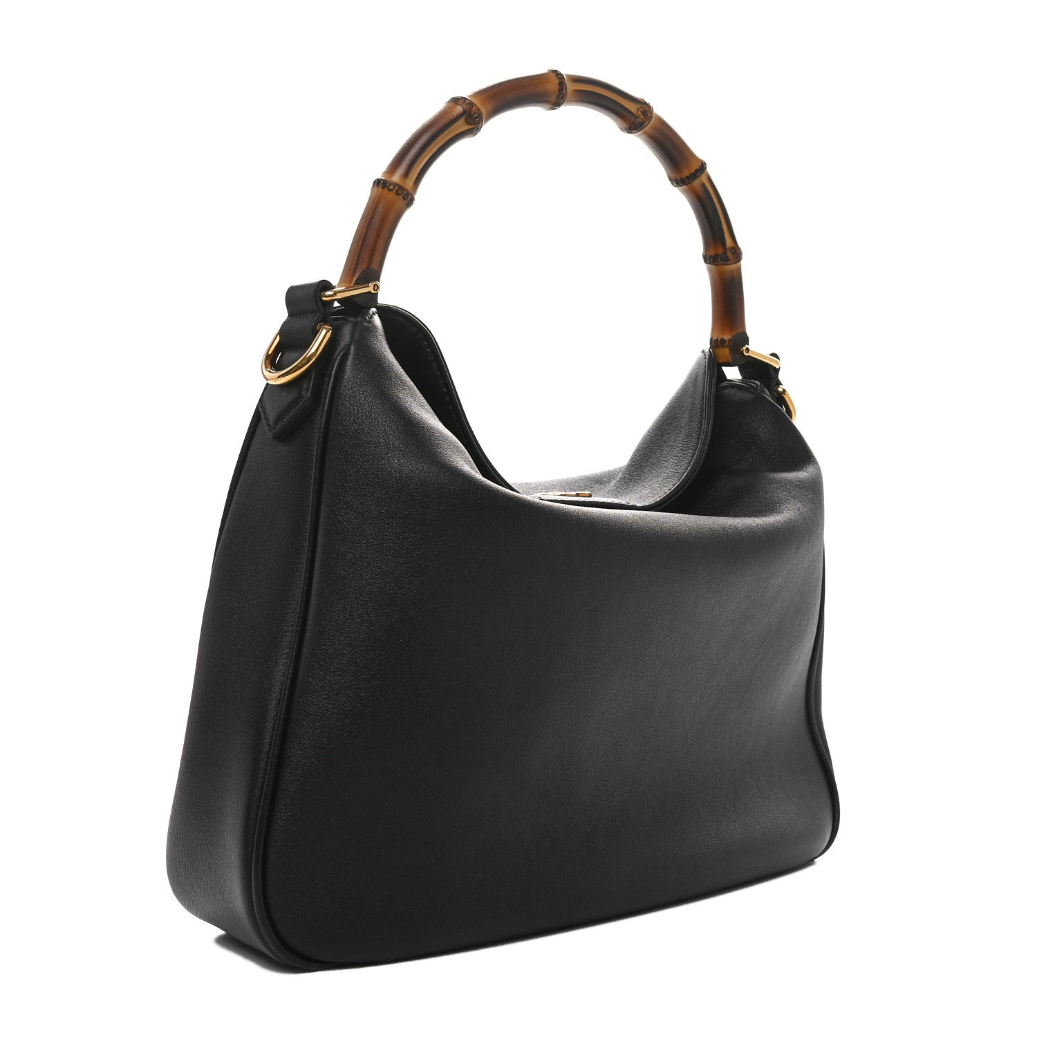 Gucci Softy Wonka Textured Dollar Calfskin Medium Diana Shoulder Bag Black 3 of 10