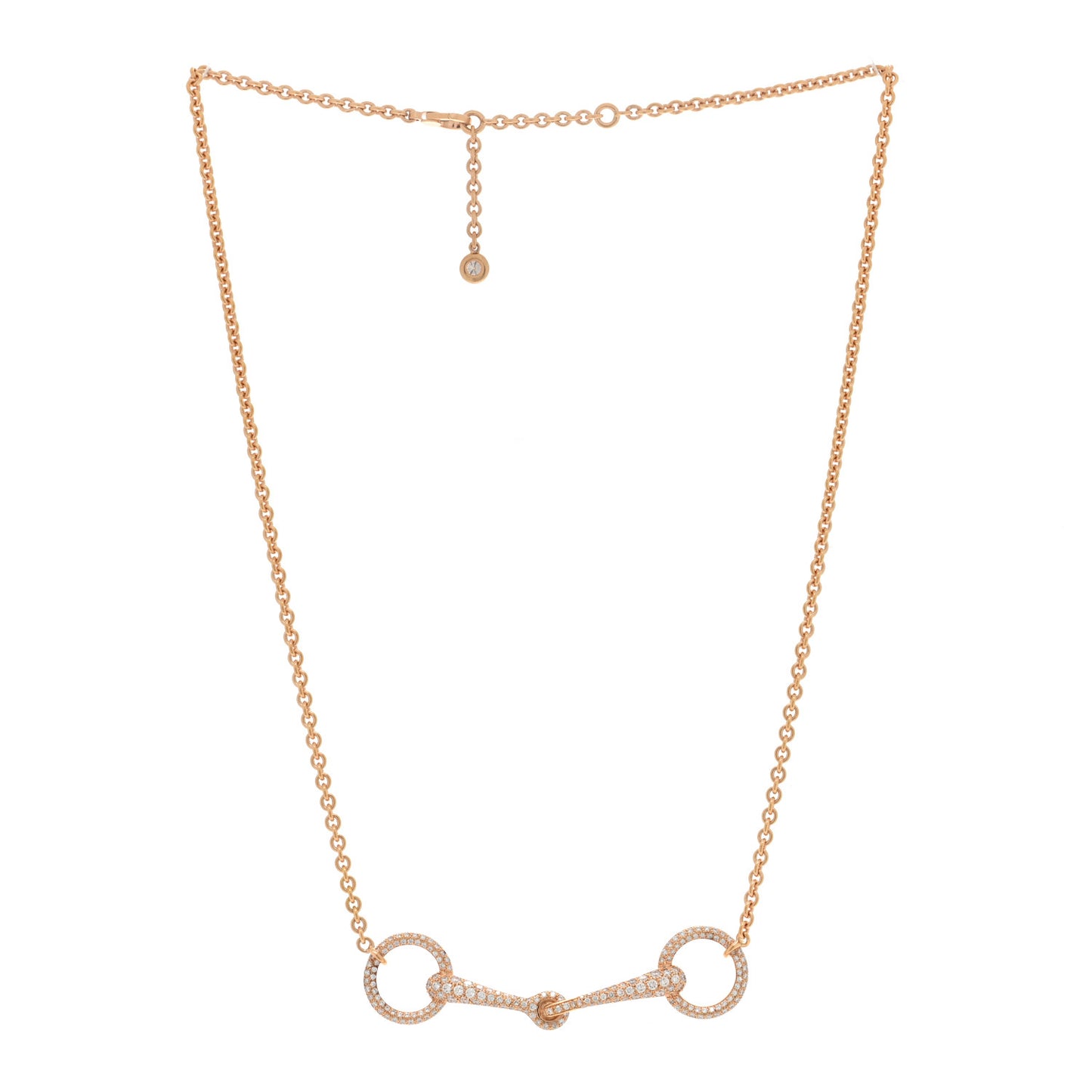 18K Rose Gold Diamond TPM Filet d'Or Necklace ST
