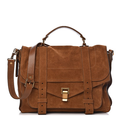 Proenza Schouler Suede Medium PS1 Satchel Tobacco 1 of 11