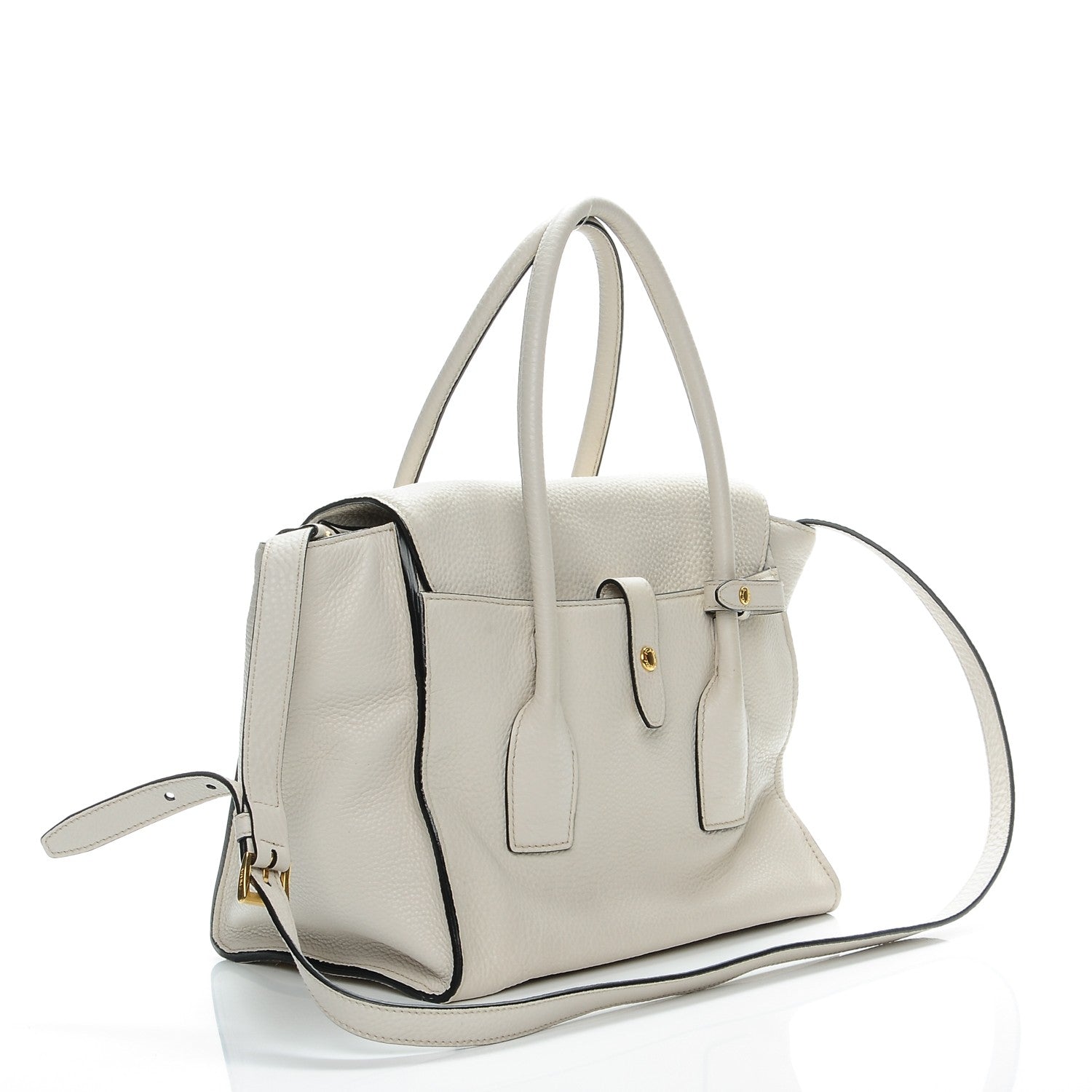 Prada Vitello Daino Twin Pocket Tote Talco 3 of 8