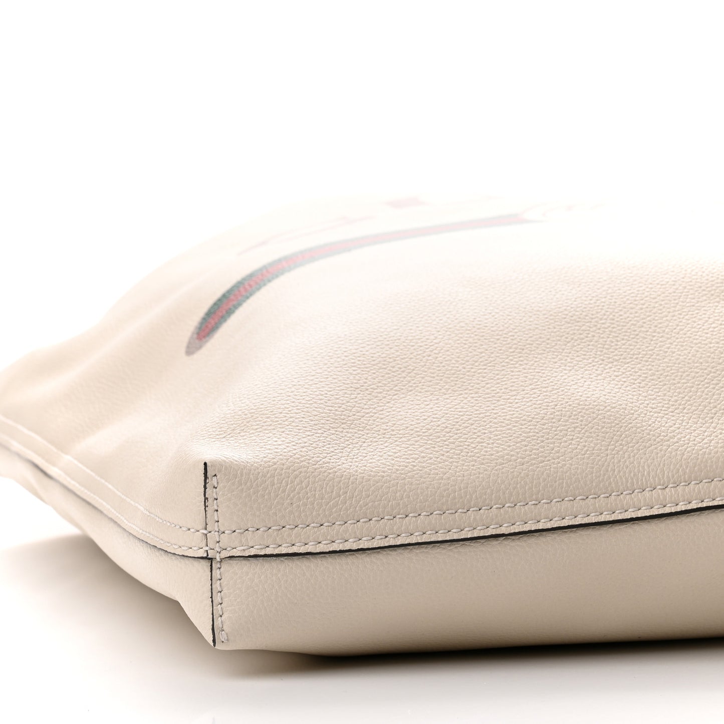 Calfskin Mens Logo Tote White