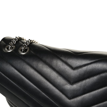 Saint Laurent Calfskin Y Quilted Monogram Large Loulou Chain Satchel Black 18 of 21