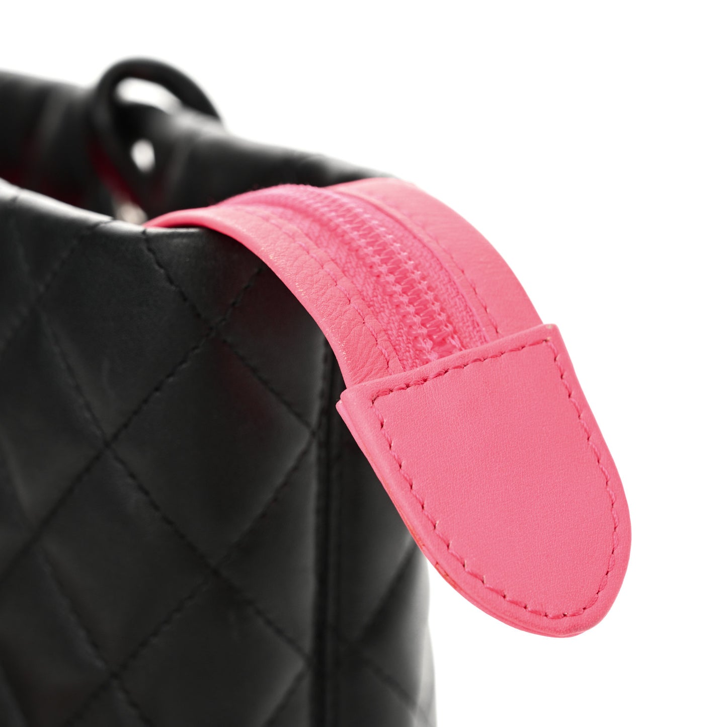 Calfskin Quilted Large Cambon Tote Black