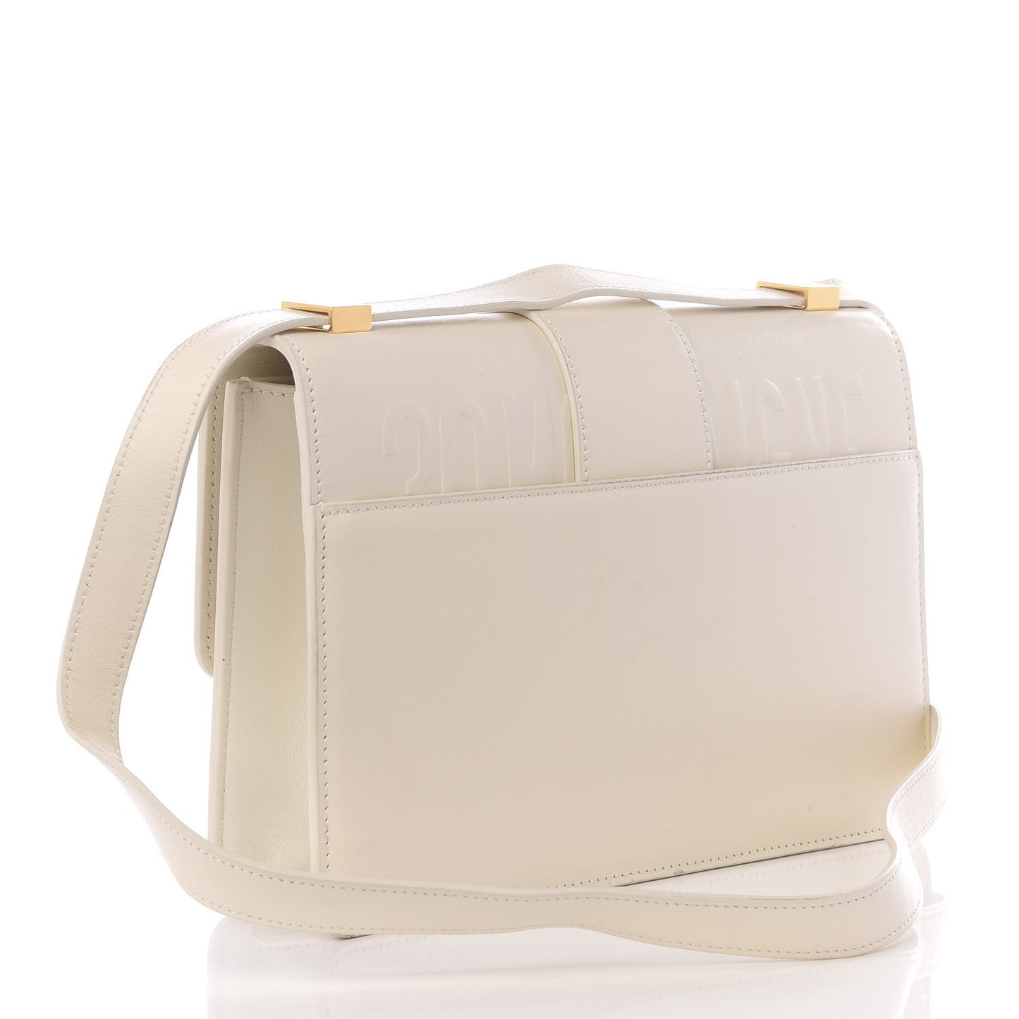 Calfskin 30 Montaigne Flap Bag White