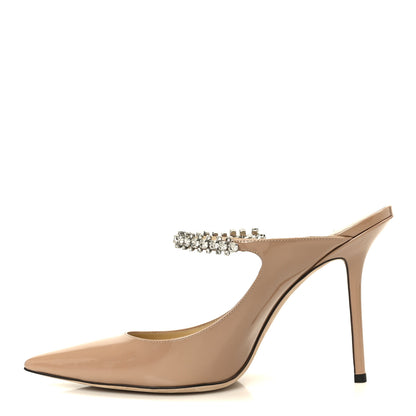 Jimmy Choo Patent Crystal Bing 100 Pumps 42 Ballet Pink 1 of 9