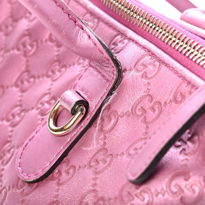 Gucci Metallic Soft Guccissima Heart Bit Charm Top Handle Tote Fresia Rose 6 of 6