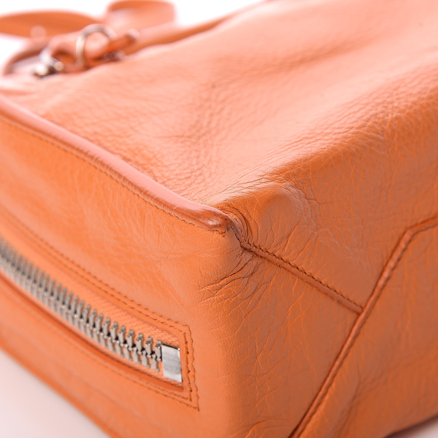 Balenciaga Calfskin Papier Mini A4 Zip Around Tote Orange 12 of 13