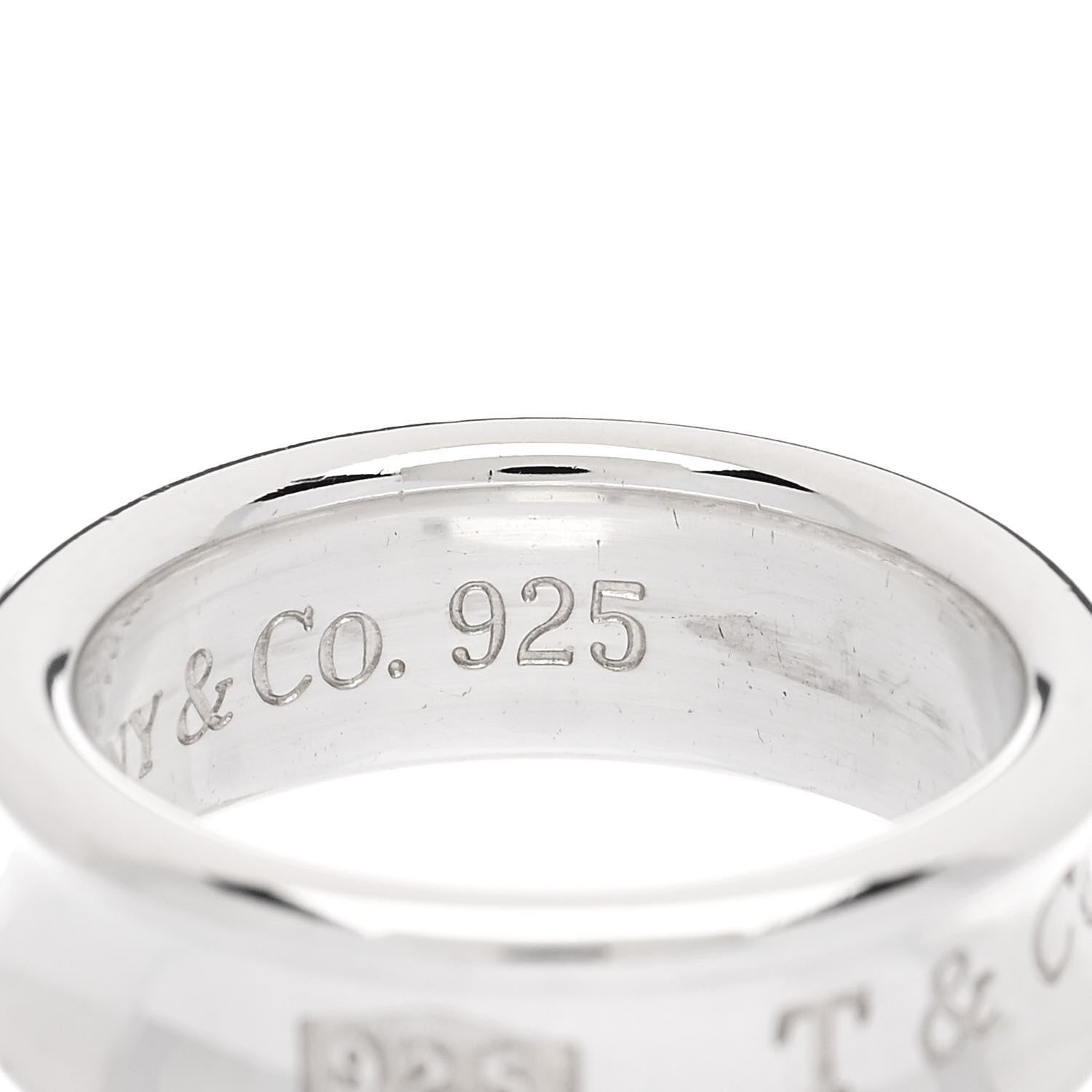 Tiffany Sterling Silver 1837 Band Ring 51 5.75 6 of 6