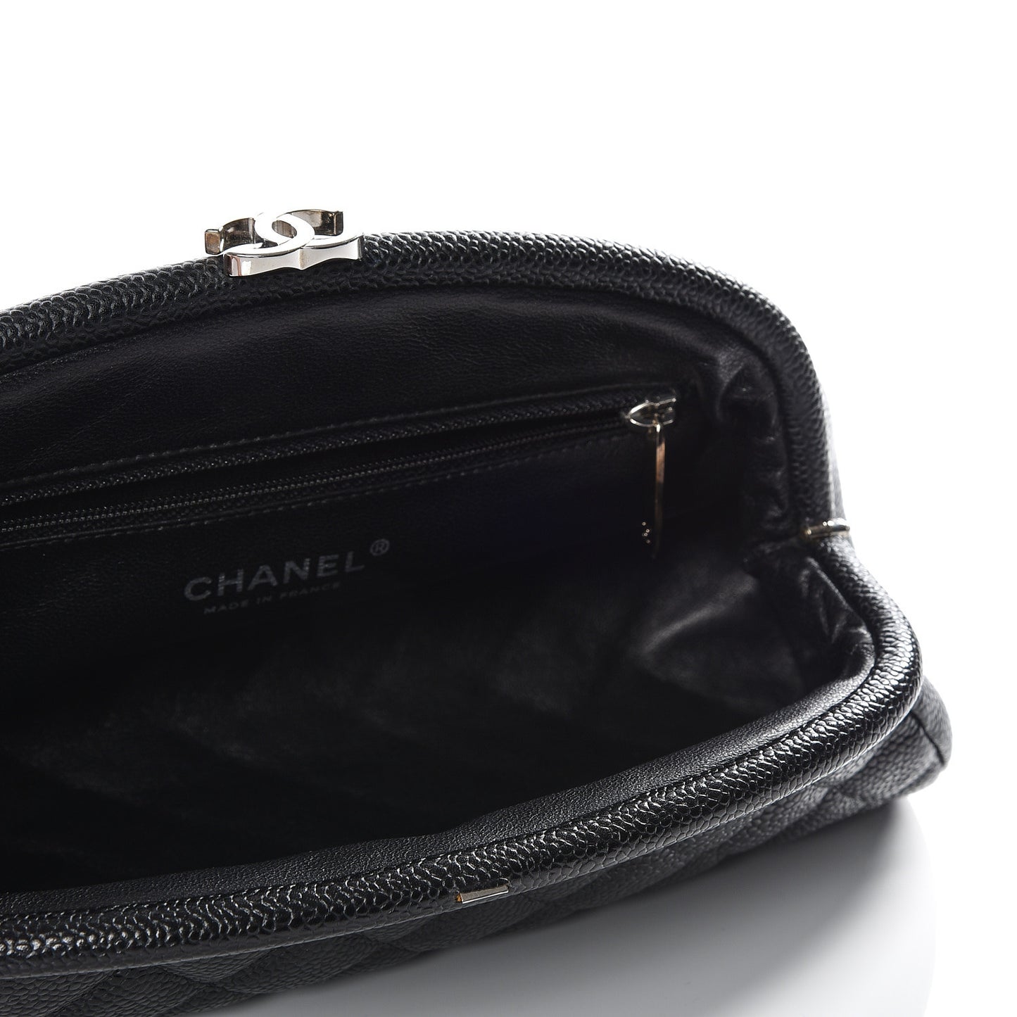 Caviar Quilted Timeless Clutch Black