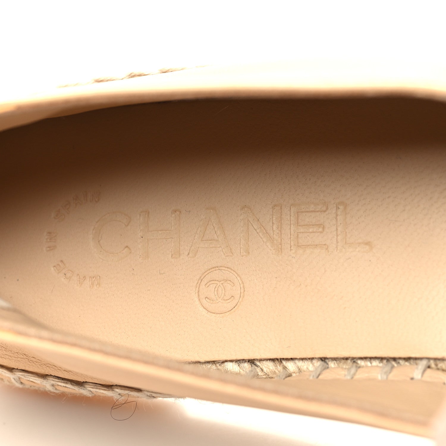 Chanel Lambskin CC Espadrilles 40 Beige Black 9 of 9