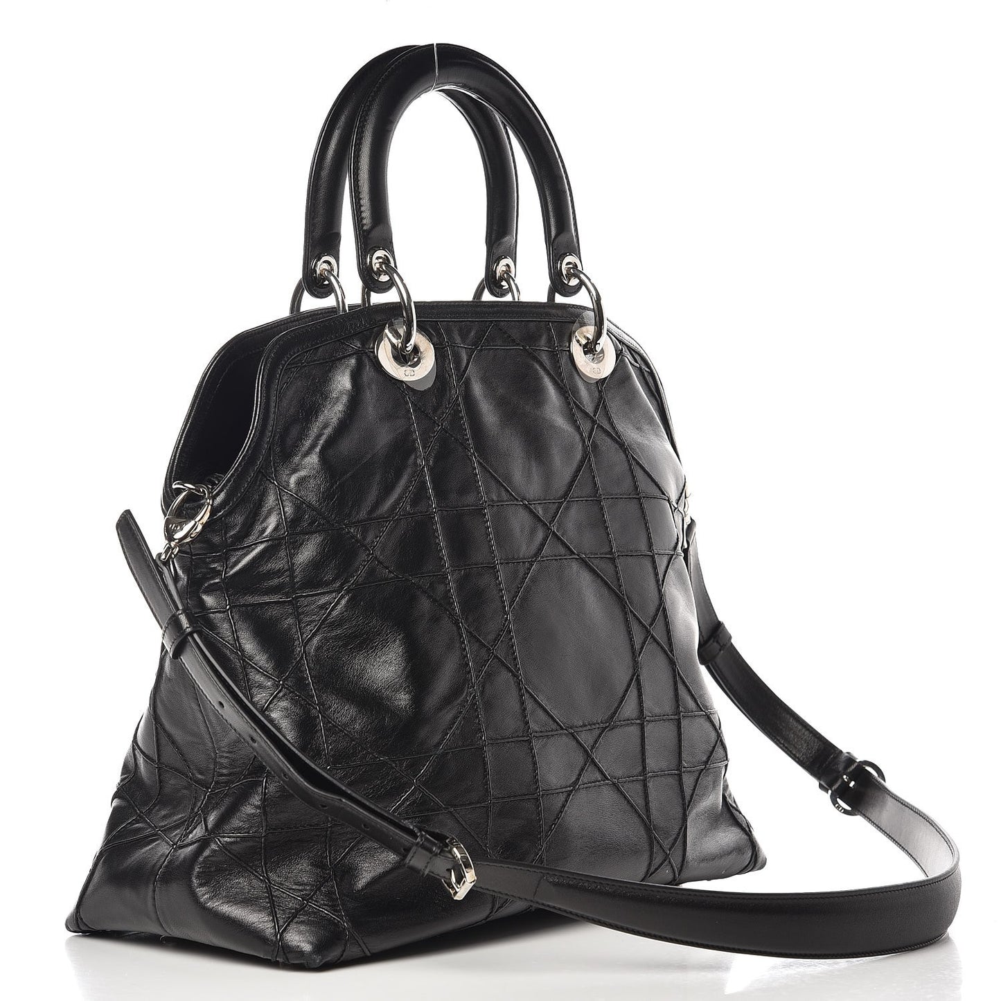 Lambskin Cannage Medium Granville Tote Black