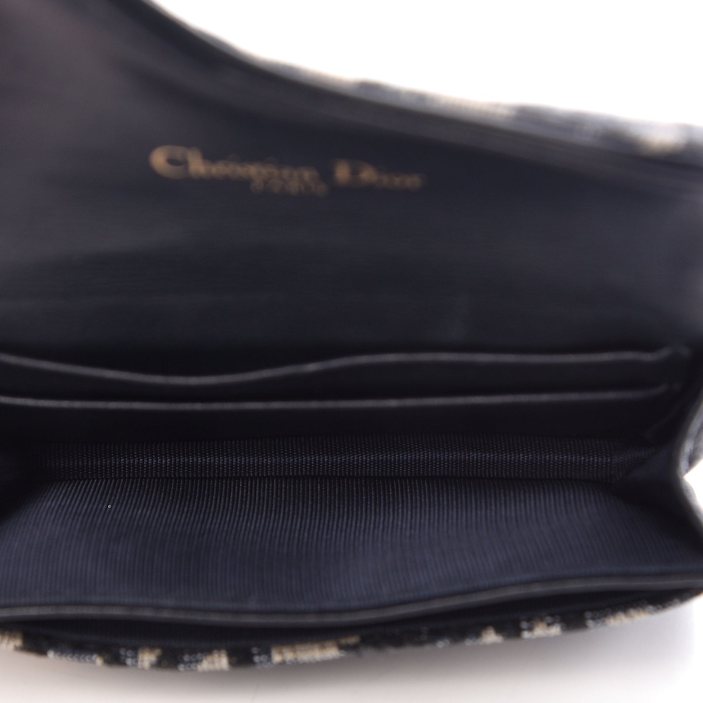 Oblique Saddle Card Holder Blue
