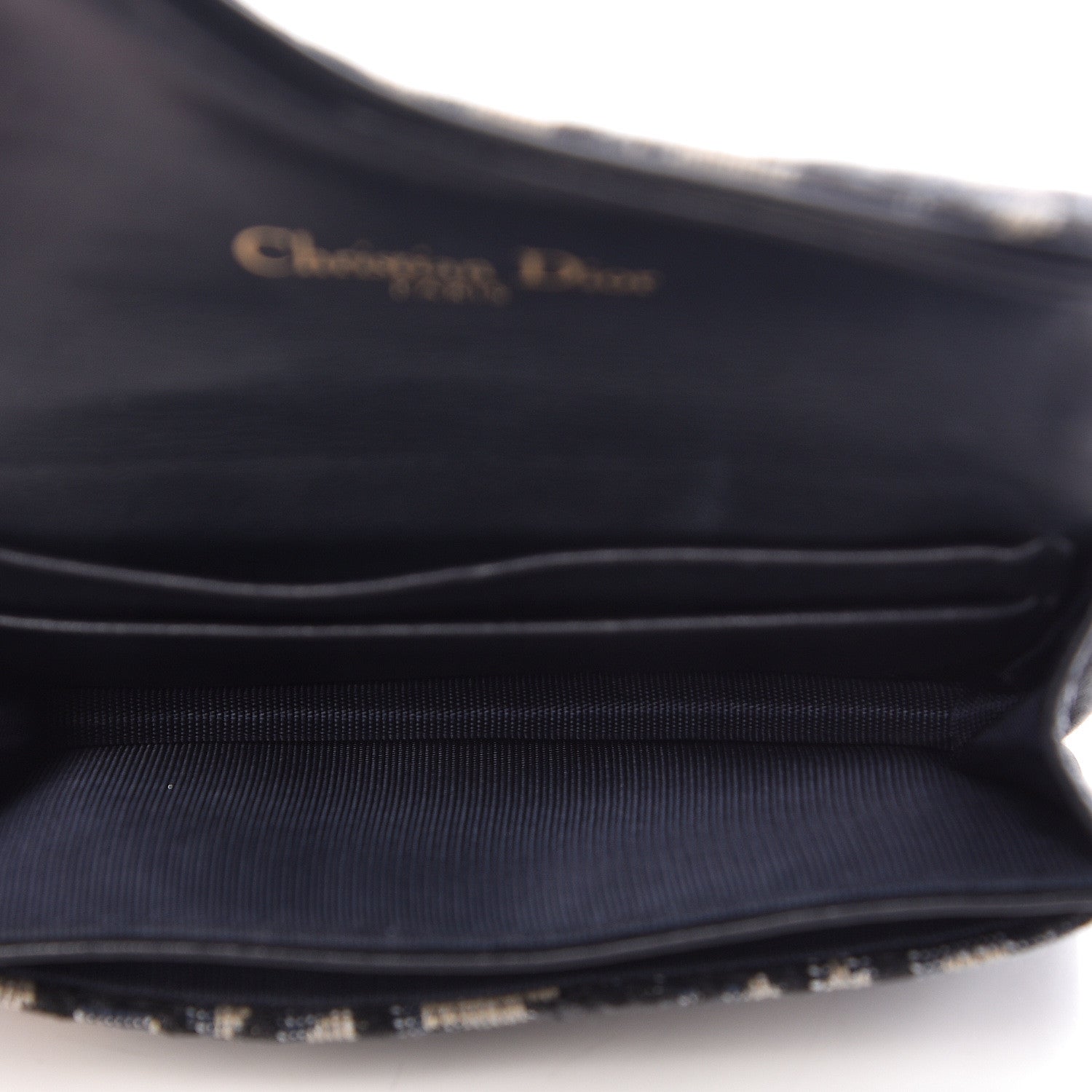 Christian Dior Oblique Saddle Card Holder Blue 5 of 11