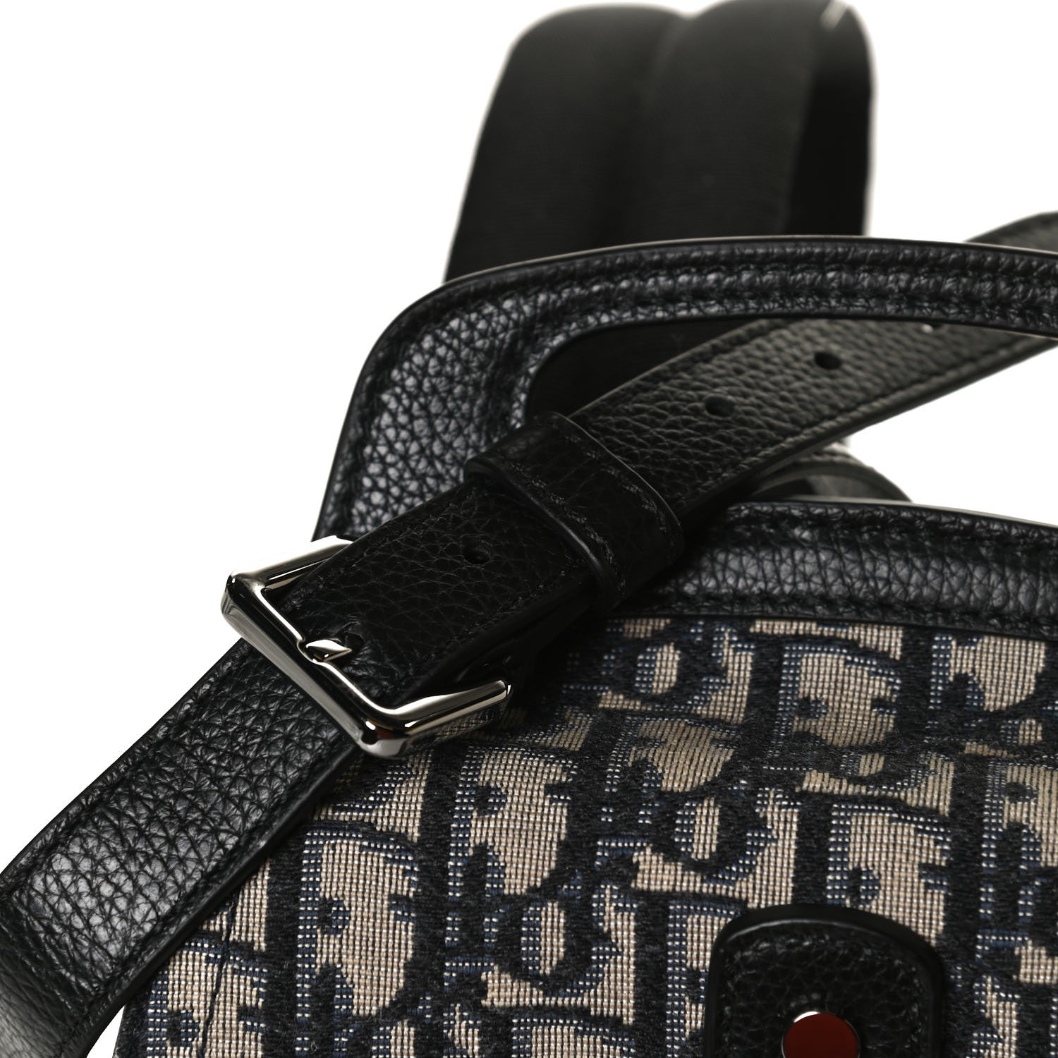 Christian Dior HOMME Oblique Calfskin Mens Mini Saddle Backpack Navy Blue 12 of 15