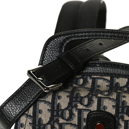 Christian Dior HOMME Oblique Calfskin Mens Mini Saddle Backpack Navy Blue 12 of 15