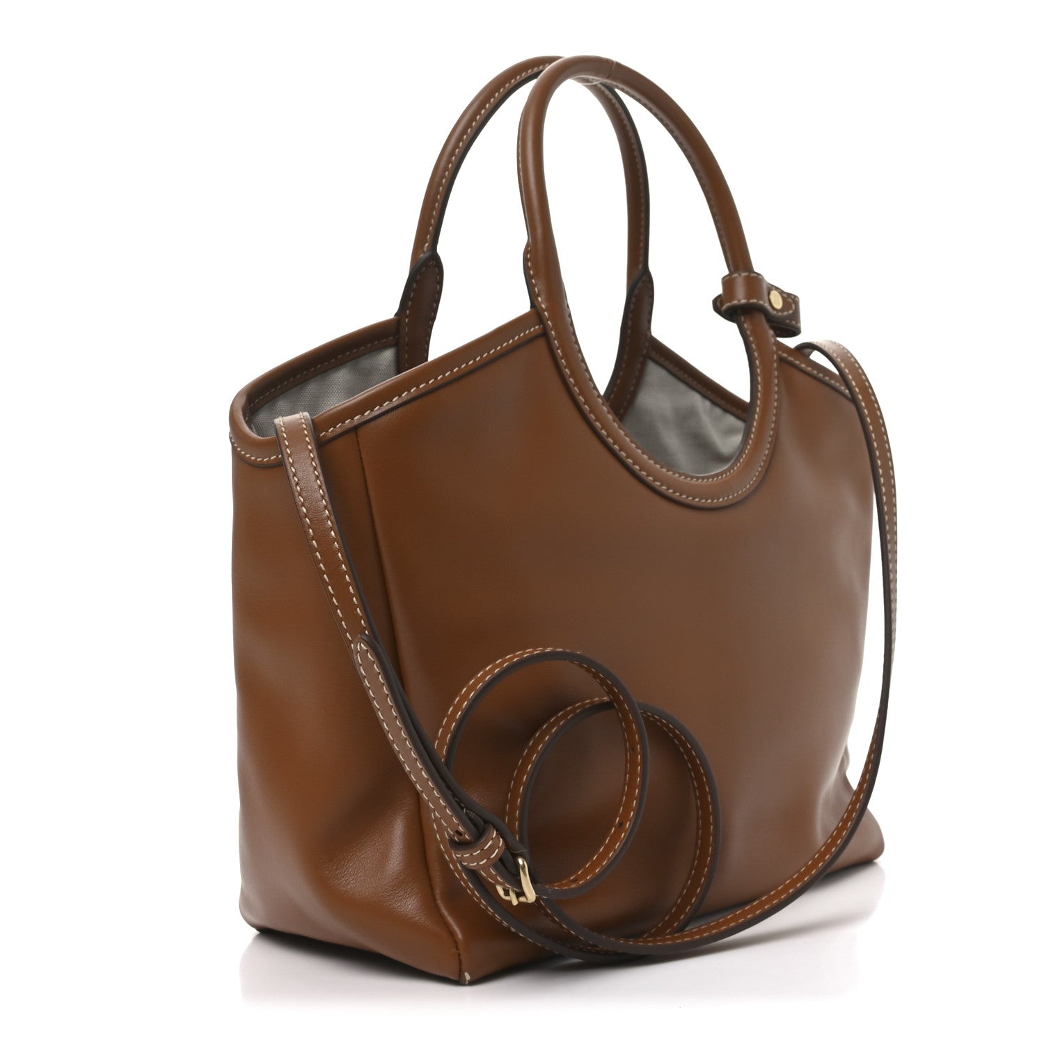 Miu Miu Soft Calf Softy Small Ivy Tote Bag Caramel 3 of 9
