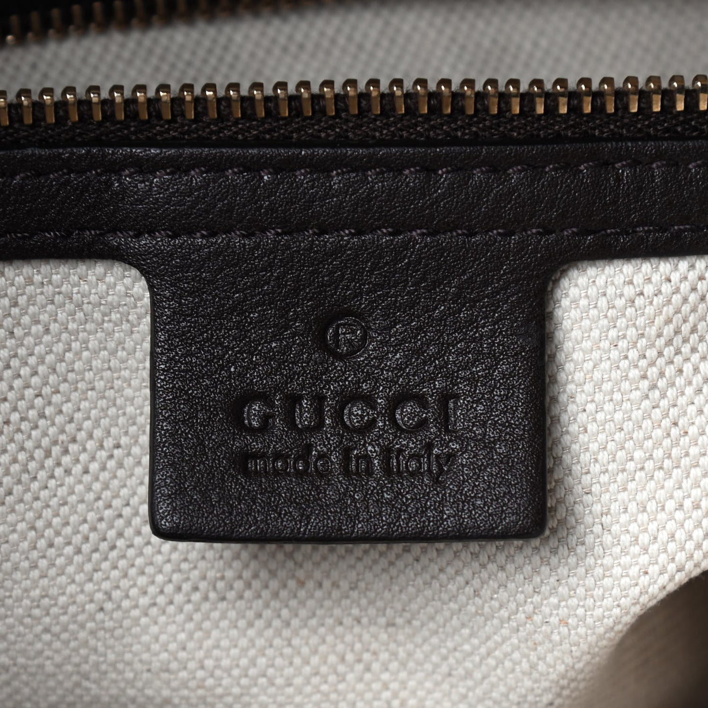 Guccissima Medium Bree Foldover Tote Chocolate