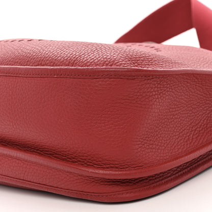 Hermes Taurillon Clemence Evelyne III PM Rouge Garance 12 of 13