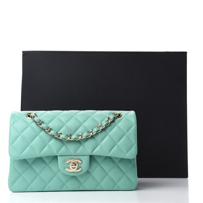 Chanel Caviar Quilted Small Double Flap Light Green 11 of 11