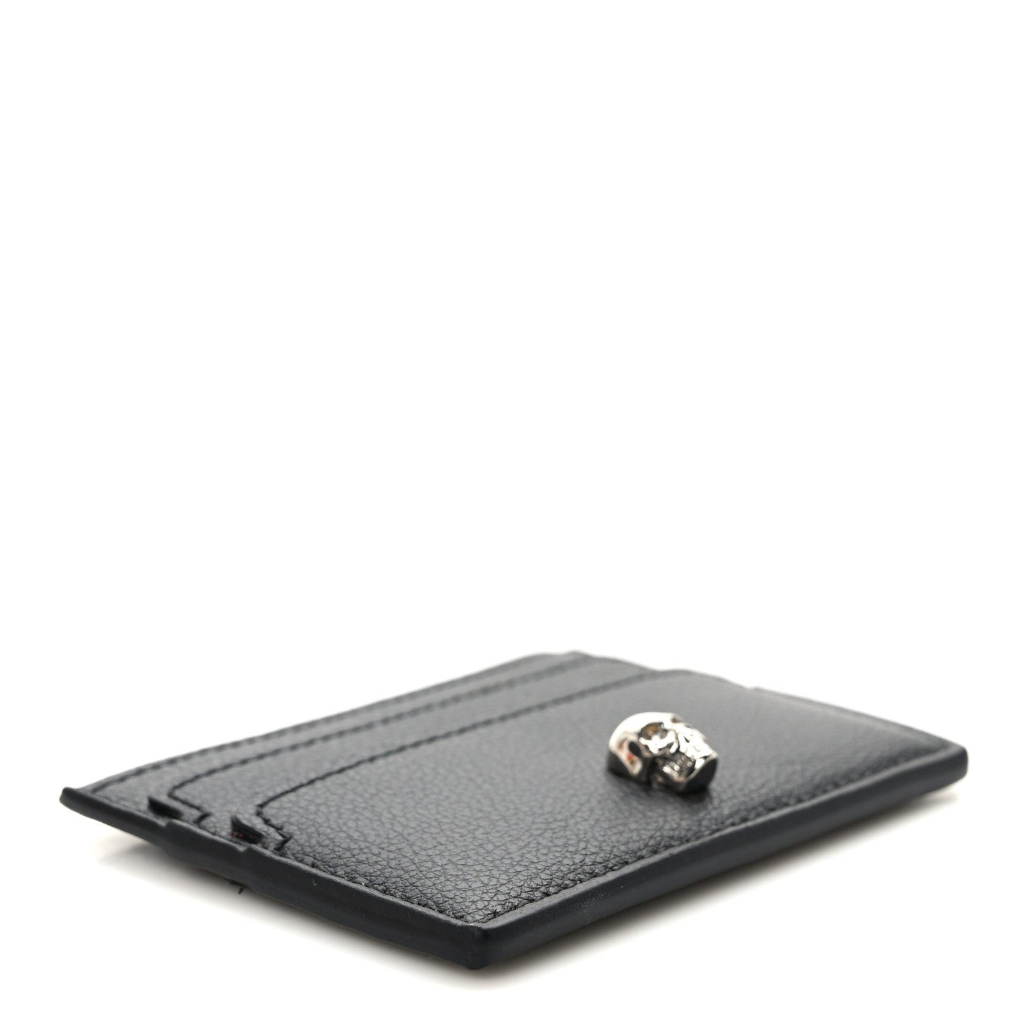 Alexander McQueen Calfskin Skull Card Holder Black 4 of 8