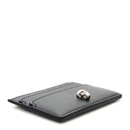 Alexander McQueen Calfskin Skull Card Holder Black 4 of 8
