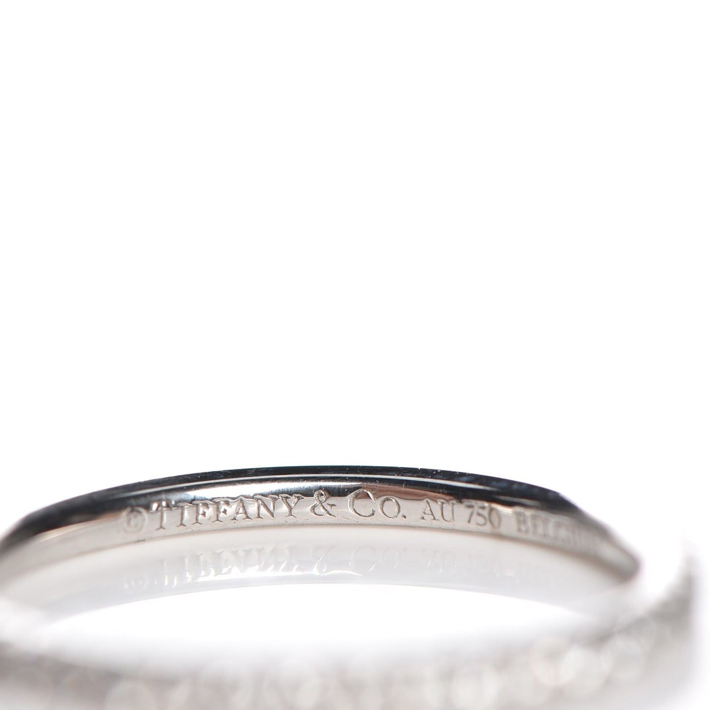 18K White Gold Diamond Metro Ring 48 4.5