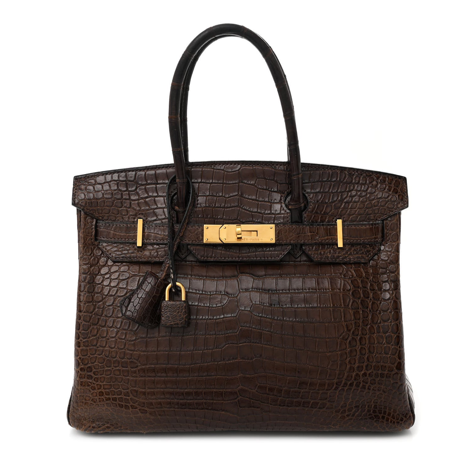 Matte Porosus Crocodile Birkin 30 Havane
