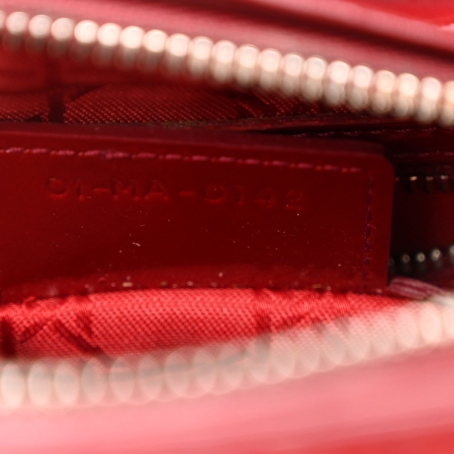 Patent Cannage Medium Lady Dior Red
