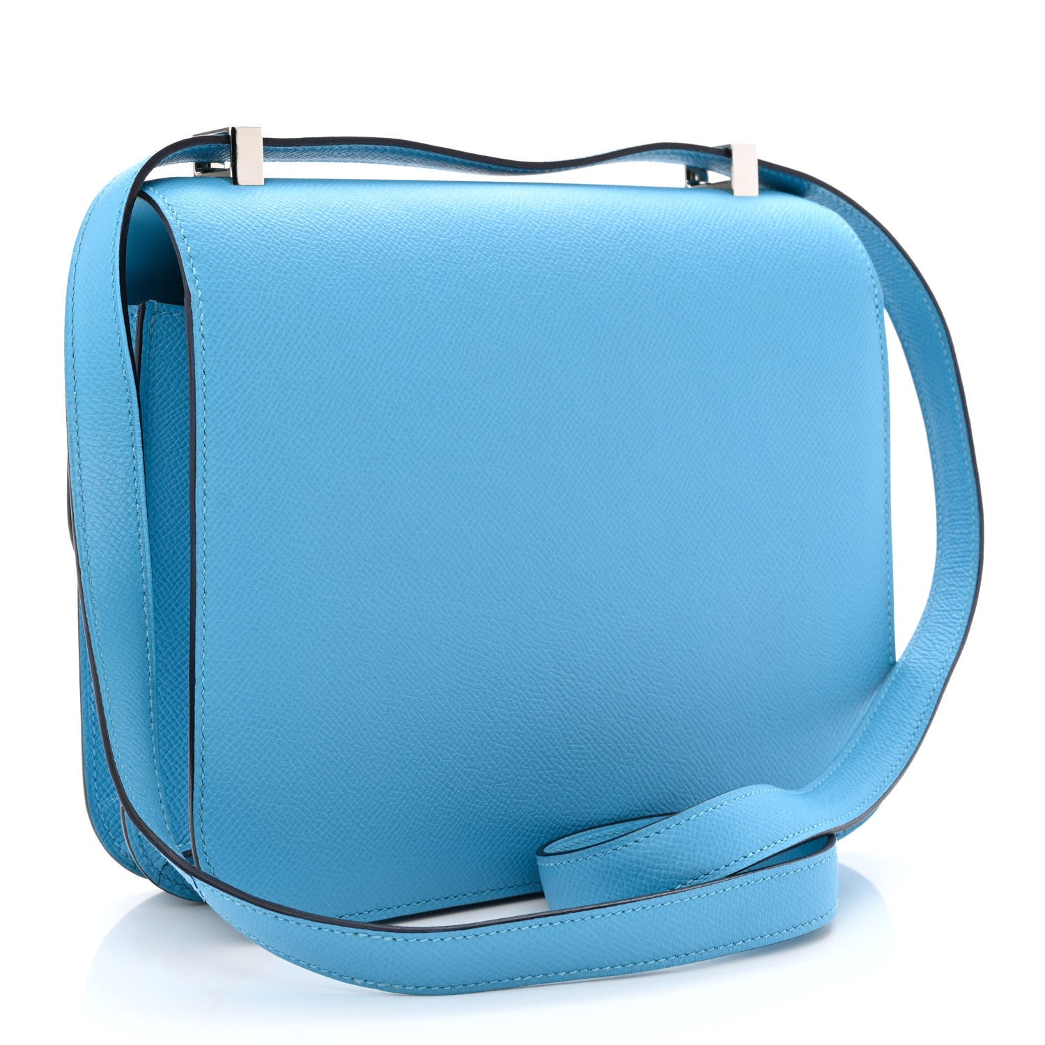 Hermes Epsom Enamel Constance 24 Bleu Du Nord Rouge 2 of 10