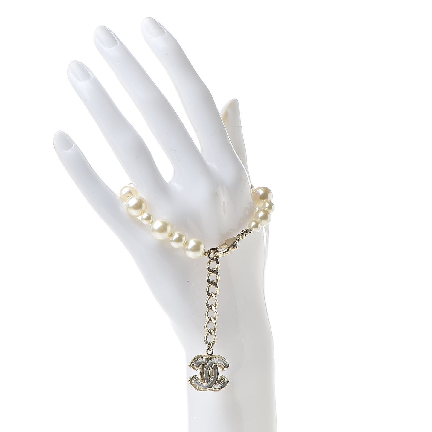 Pearl CC Bracelet Gold
