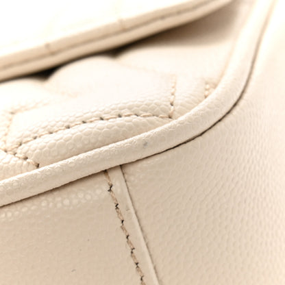 Salvatore Ferragamo Calfskin Quilted Gancini Flap Bag Bone 10 of 10