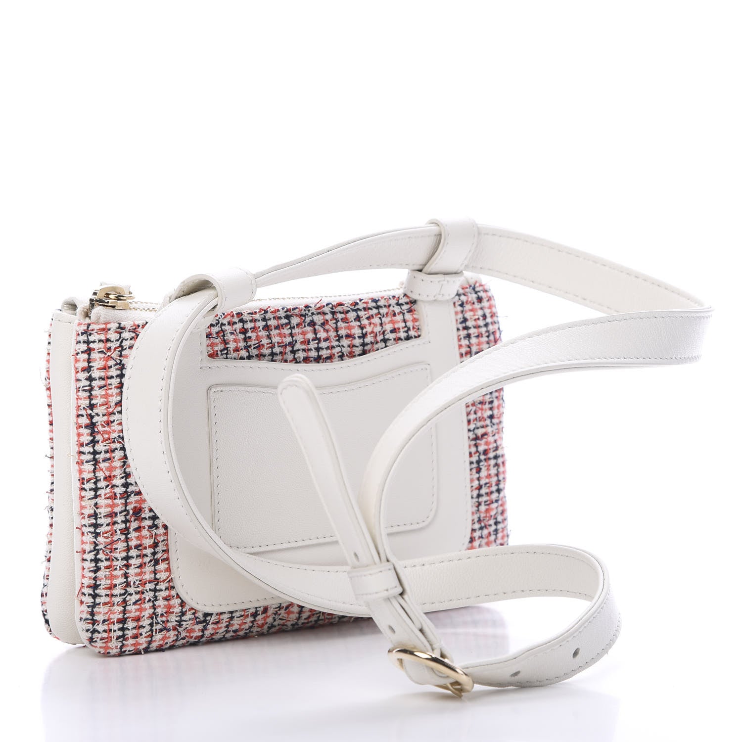 Chanel Tweed CC Mania Waist Belt Bag Black Red White 2 of 10