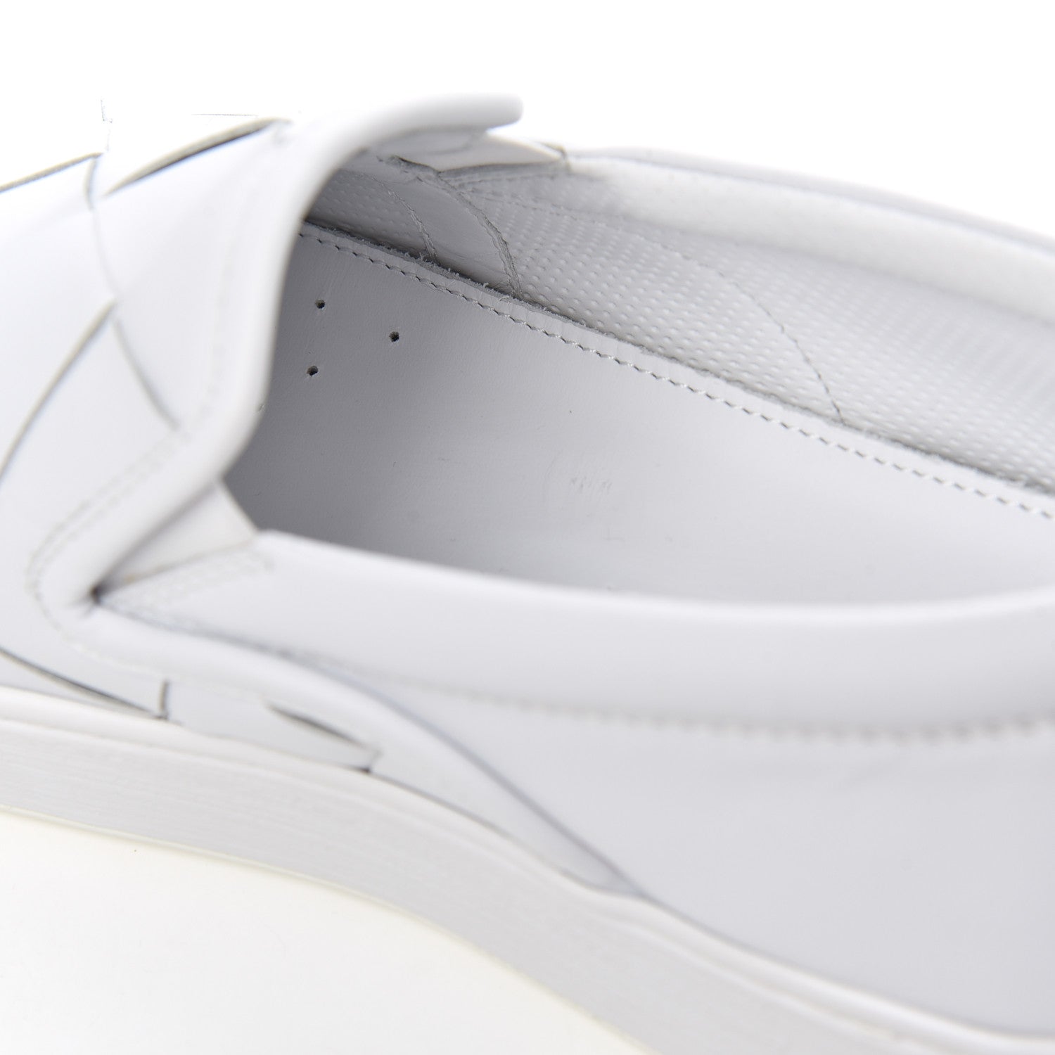 Bottega Veneta Nappa Intrecciato Slip On Sneakers 39 White 8 of 12