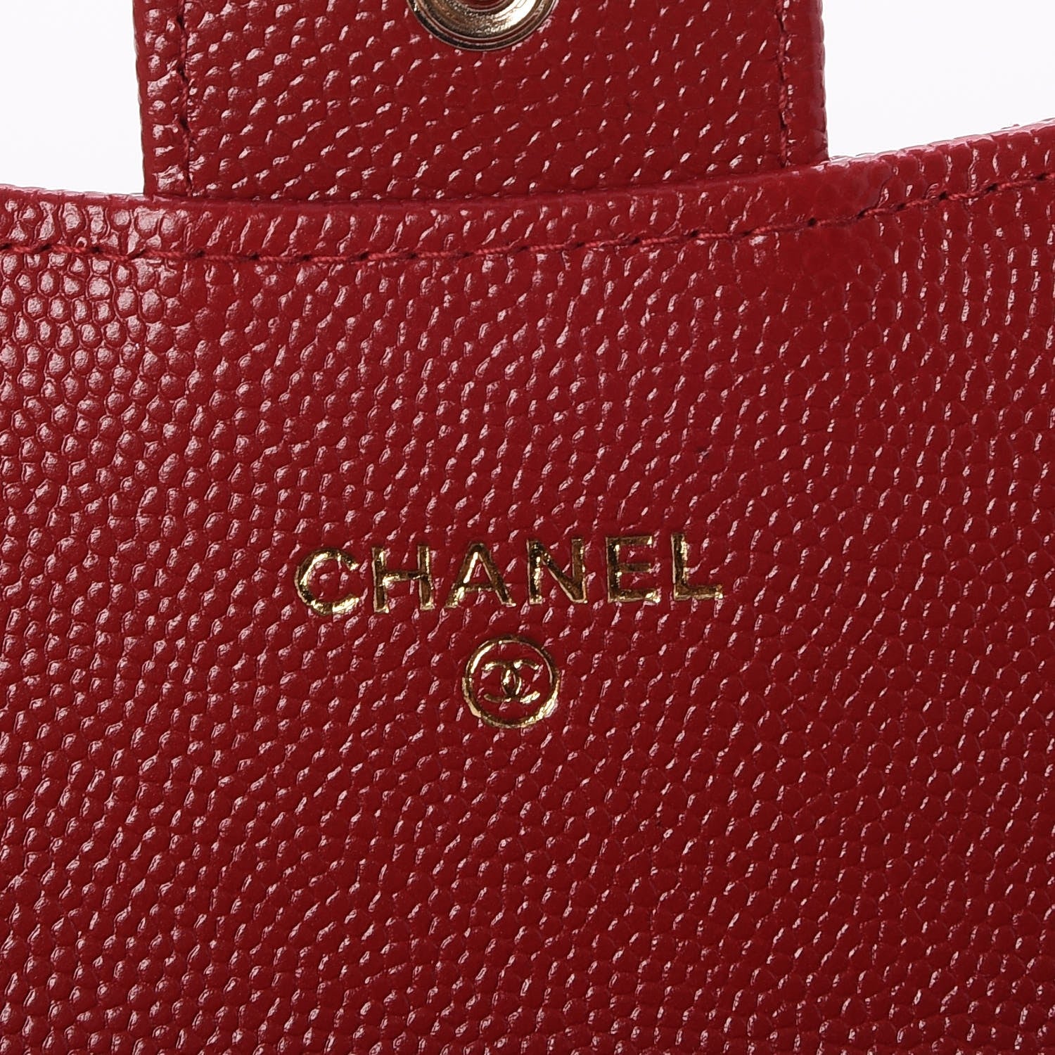 Chanel Caviar Quilted Large Gusset Flap Wallet Dark Red 6 of 9