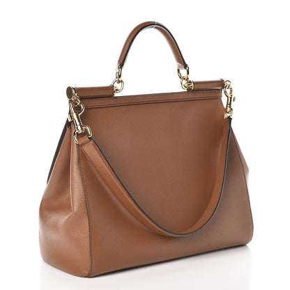 Dolce & Gabbana Dauphine Large Miss Sicily Satchel Caramello 4 of 9